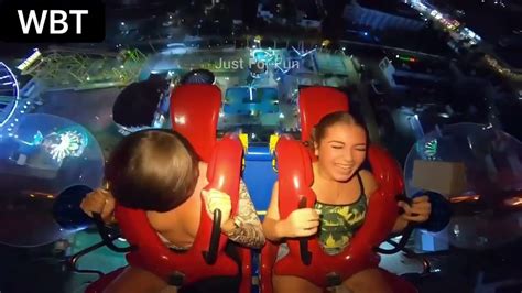 slingshot nipslips|Slingshot girl ride